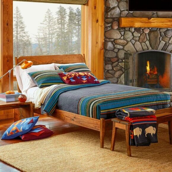 PENDLETON Olympic Park PIECED Twin QUILT SET - Picture 2 of 7